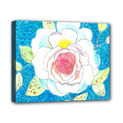 Favorite Rose Watercolor   Canvas 10  X 8  (stretched) by okhismakingart