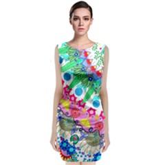 Plant Abstract Classic Sleeveless Midi Dress by okhismakingart