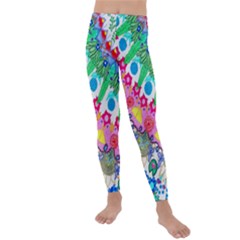 Plant Abstract Kids  Lightweight Velour Leggings by okhismakingart