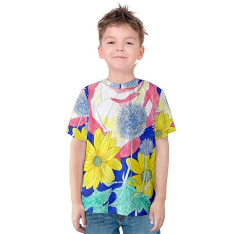 London Flora  Kids  Cotton Tee by okhismakingart