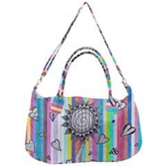 Striped Flower Removal Strap Handbag by okhismakingart