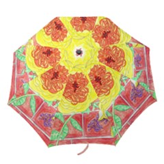 Reid Hall Rose Watercolor Folding Umbrellas by okhismakingart