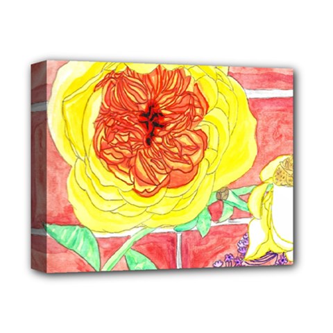 Reid Hall Rose Watercolor Deluxe Canvas 14  X 11  (stretched) by okhismakingart