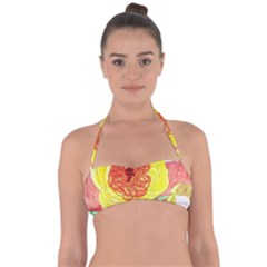 Reid Hall Rose Watercolor Halter Bandeau Bikini Top by okhismakingart