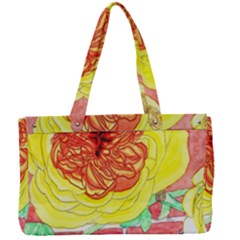 Reid Hall Rose Watercolor Canvas Work Bag by okhismakingart