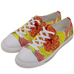 Reid Hall Rose Watercolor Women s Low Top Canvas Sneakers by okhismakingart