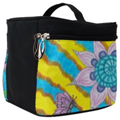 Tie-dye Flower And Butterflies Make Up Travel Bag (big) by okhismakingart