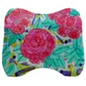 Roses and Movie Theater Carpet Velour Head Support Cushion View1