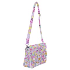 Candy Hearts (sweet Hearts-inspired) Shoulder Bag With Back Zipper by okhismakingart