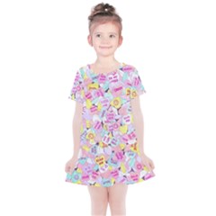 Candy Hearts (sweet Hearts-inspired) Kids  Simple Cotton Dress by okhismakingart