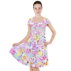 Candy Hearts (sweet Hearts-inspired) Cap Sleeve Midi Dress by okhismakingart