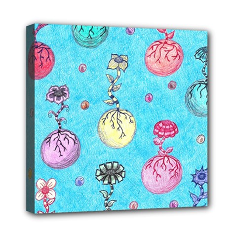 Flower Orbs  Mini Canvas 8  X 8  (stretched) by okhismakingart