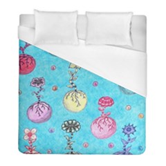 Flower Orbs  Duvet Cover (full/ Double Size) by okhismakingart