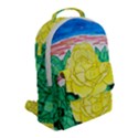 Sunset Rose Watercolor Flap Pocket Backpack (Small) View2