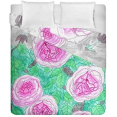 Roses With Gray Skies Duvet Cover Double Side (california King Size) by okhismakingart