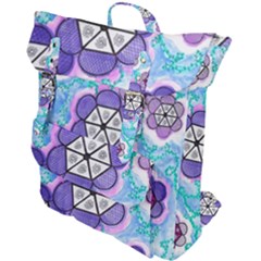 Hexagonal Flowers Buckle Up Backpack by okhismakingart