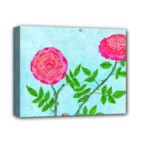 Roses and Seagulls Deluxe Canvas 14  x 11  (Stretched)