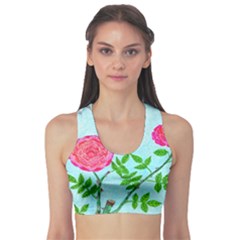 Roses and Seagulls Sports Bra