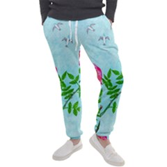 Roses And Seagulls Men s Jogger Sweatpants by okhismakingart