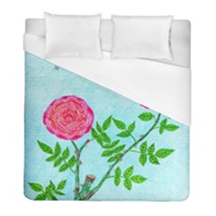 Roses And Seagulls Duvet Cover (full/ Double Size) by okhismakingart