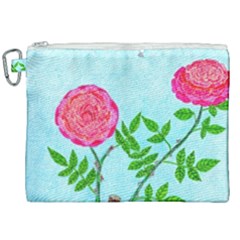 Roses And Seagulls Canvas Cosmetic Bag (xxl) by okhismakingart