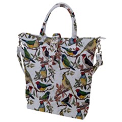 Vintage Birds Buckle Top Tote Bag by Valentinaart