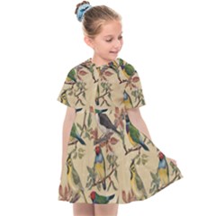 Vintage Birds Kids  Sailor Dress by Valentinaart