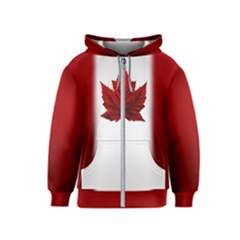 Canada Flag  Kids  Zipper Hoodie by CanadaSouvenirs