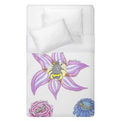 Flower And Insects Duvet Cover (single Size) by okhismakingart