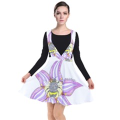 Flower And Insects Plunge Pinafore Dress by okhismakingart