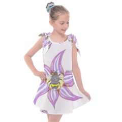 Flower And Insects Kids  Tie Up Tunic Dress by okhismakingart