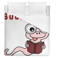 Literal Bookworm Duvet Cover (queen Size) by emeraldwolfpress