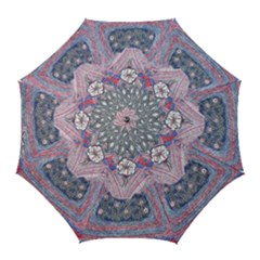 Abstract Flower Field Golf Umbrellas by okhismakingart