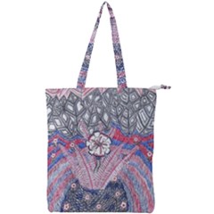 Abstract Flower Field Double Zip Up Tote Bag by okhismakingart