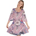 Abstract Flower Field Velour Kimono Dress View1