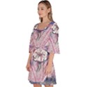 Abstract Flower Field Velour Kimono Dress View2