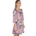 Abstract Flower Field Velour Kimono Dress View3