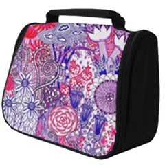 Floral Jungle Purple Full Print Travel Pouch (big) by okhismakingart