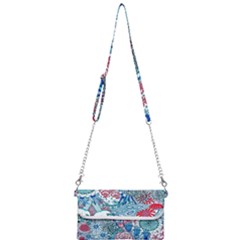 Floral Jungle Blue Mini Crossbody Handbag