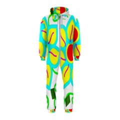 Digital Flower Hooded Jumpsuit (kids) by okhismakingart