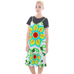 Digital Flower Camis Fishtail Dress by okhismakingart