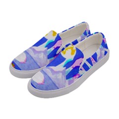 Angel s City In Blue Women s Canvas Slip Ons by okhismakingart