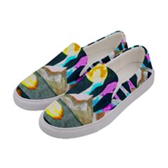 Angel s City Scanned Version Women s Canvas Slip Ons by okhismakingart