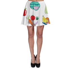 Fruits Veggies Skater Skirt by okhismakingart