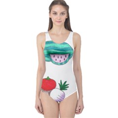 Fruits Veggies One Piece Swimsuit by okhismakingart
