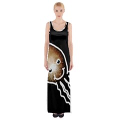 Friendly Firework Squid Maxi Thigh Split Dress by okhismakingart