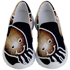 Friendly Firework Squid Kids  Lightweight Slip Ons by okhismakingart