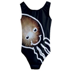 Friendly Firework Squid Kids  Cut-out Back One Piece Swimsuit by okhismakingart