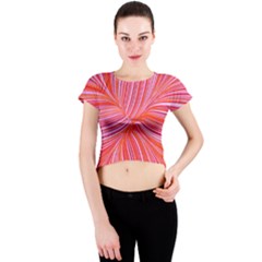 Electric Field Art Iii Crew Neck Crop Top by okhismakingart