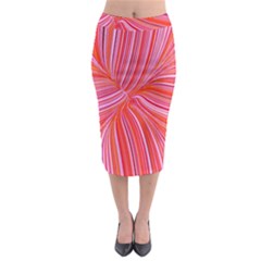 Electric Field Art Iii Midi Pencil Skirt by okhismakingart